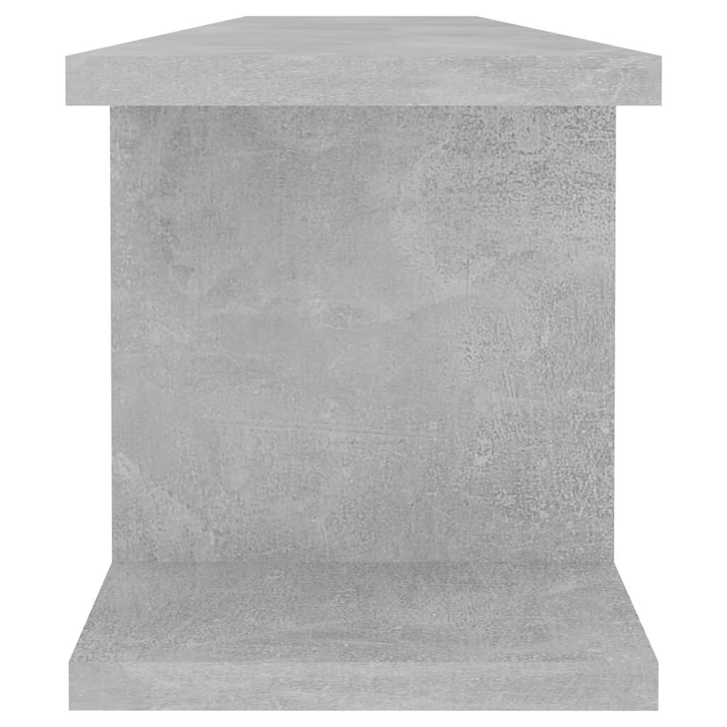 Seinähyllyt 2 kpl betoninharmaa 90x18x20 cm lastulevy hinta ja tiedot | Hyllyt | hobbyhall.fi