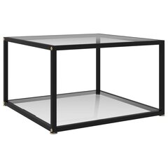 Sohvapöytä läpinäkyvä 60x60x35 cm karkaistu lasi hinta ja tiedot | Sohvapöydät | hobbyhall.fi