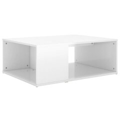 Sohvapöytä korkeakiilto valkoinen 90x67x33 cm lastulevy hinta ja tiedot | Sohvapöydät | hobbyhall.fi