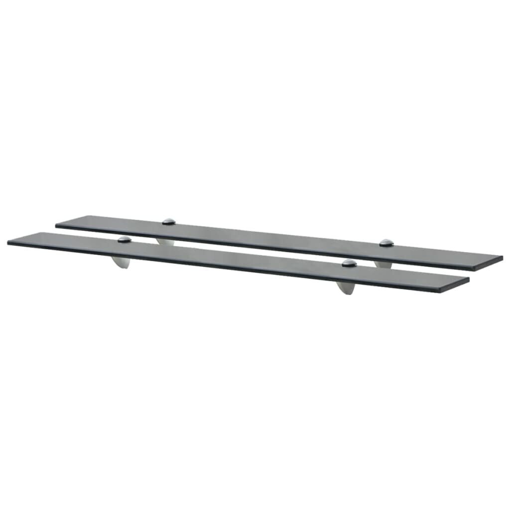 Kelluvat hyllyt 2 kpl lasi 90x10 cm 8 mm hinta ja tiedot | Hyllyt | hobbyhall.fi