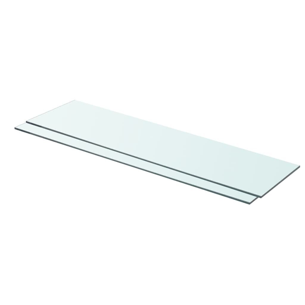 Hyllyt 2 kpl kirkas lasi 80x20 cm hinta ja tiedot | Hyllyt | hobbyhall.fi