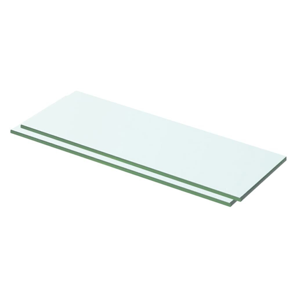 Hyllyt 2 kpl kirkas lasi 50x12 cm hinta ja tiedot | Hyllyt | hobbyhall.fi