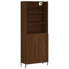 Kaappi ruskea tammi 69,5x34x180 cm tekninen puu hinta ja tiedot | Lipastot | hobbyhall.fi