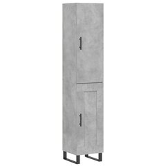 Kaappi betoninharmaa 34,5x34x180 cm tekninen puu hinta ja tiedot | Lipastot | hobbyhall.fi