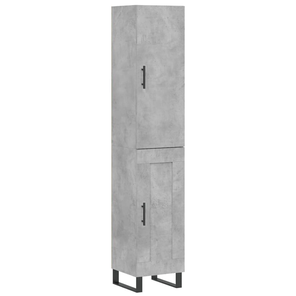 Kaappi betoninharmaa 34,5x34x180 cm tekninen puu hinta ja tiedot | Lipastot | hobbyhall.fi