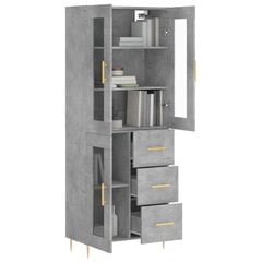 Kaappi betoninharmaa 69,5x34x180 cm tekninen puu hinta ja tiedot | Lipastot | hobbyhall.fi