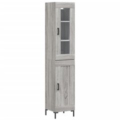 Kaappi harmaa Sonoma 34,5x34x180 cm tekninen puu hinta ja tiedot | Lipastot | hobbyhall.fi