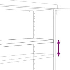 Arkistokaappi antrasiitti 90x40x105 cm teräs hinta ja tiedot | Olohuoneen kaapit ja lipastot | hobbyhall.fi