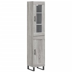 Kaappi harmaa Sonoma 34,5x34x180 cm tekninen puu hinta ja tiedot | Lipastot | hobbyhall.fi