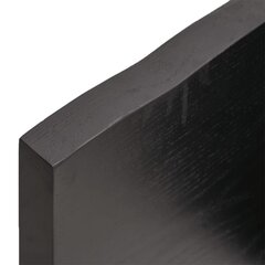 Seinähylly tummanruskea 40x30x(2-4) cm käsitelty täystammi hinta ja tiedot | Hyllyt | hobbyhall.fi