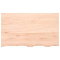 Seinähylly 100x60x(2-6) cm käsittelemätön täysi tammi hinta ja tiedot | Hyllyt | hobbyhall.fi