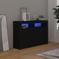 Senkki LED-valoilla musta 115,5x30x75 cm hinta ja tiedot | Olohuoneen kaapit ja lipastot | hobbyhall.fi