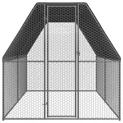 Ulkotilan kanahäkki 2x4x2 m galvanoitu teräs hinta ja tiedot | Lintulaudat ja lintuhäkit | hobbyhall.fi