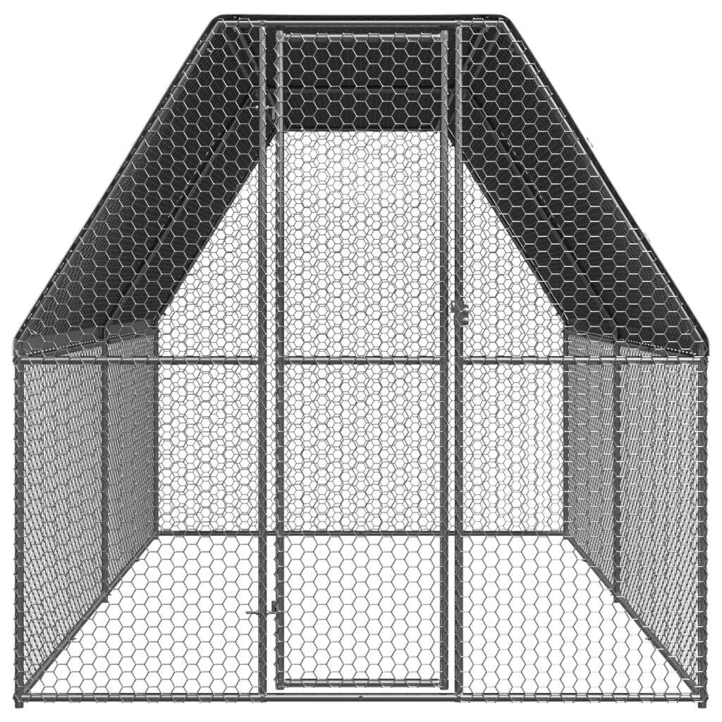 Ulkotilan kanahäkki 2x4x2 m galvanoitu teräs hinta ja tiedot | Lintulaudat ja lintuhäkit | hobbyhall.fi