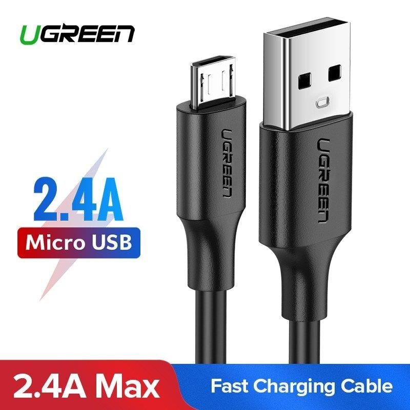 Ugreen USB – Micro USB Data datalatauskaapeli 2,4 A 480 Mbps 1,5 m Musta (US289 60137) hinta ja tiedot | Kaapelit ja adapterit | hobbyhall.fi