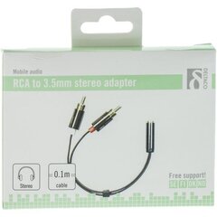 Deltaco AUD-204, 3,5 mm, RCA, 0,1 m hinta ja tiedot | Adapterit | hobbyhall.fi