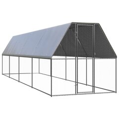 Ulkotilan kanahäkki 2x8x2 m galvanoitu teräs hinta ja tiedot | Lintulaudat ja lintuhäkit | hobbyhall.fi