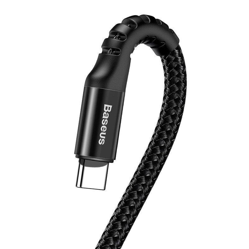 Baseus jousitettu USB-C-kaapeli 1m 2A (musta) hinta ja tiedot | Kaapelit ja adapterit | hobbyhall.fi