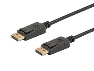 Elmak Kaapeli DisplayPort M - DisplayPort M, versio 1.2, 4K, kullatut kärjet, 2m SAVIO CL-136 hinta ja tiedot | Kaapelit ja adapterit | hobbyhall.fi