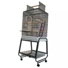 Strong Papukaijahäkki Villa Aurelia 56x43x154 cm Silverstone harmaa hinta ja tiedot | Lintulaudat ja lintuhäkit | hobbyhall.fi