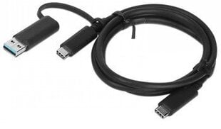 LENOVO HYBRID USB-C USB-A-KAAPELILLA hinta ja tiedot | Lenovo Kodinkoneet ja kodinelektroniikka | hobbyhall.fi