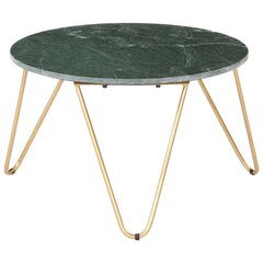 Sohvapöytä vihreä 65x65x42 cm aito kivi marmorikuviolla hinta ja tiedot | Sohvapöydät | hobbyhall.fi