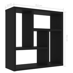 Seinähylly musta 45,1x16x45,1 cm lastulevy hinta ja tiedot | Hyllyt | hobbyhall.fi