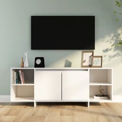 TV-taso valkoinen 130x35x50 cm lastulevy hinta ja tiedot | TV-tasot | hobbyhall.fi