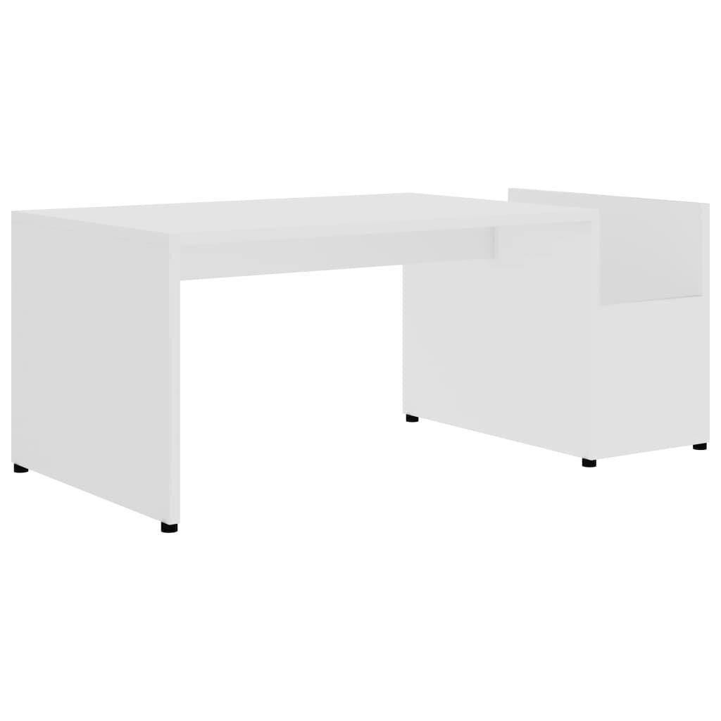 Sohvapöytä valkoinen 90x45x35 cm lastulevy hinta ja tiedot | Sohvapöydät | hobbyhall.fi