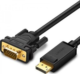 Ugreen DP105 DisplayPort-kaapeli VGA FullHD:lle yksipuolinen 1,5 m musta hinta ja tiedot | Kaapelit ja adapterit | hobbyhall.fi