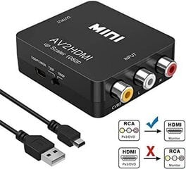 RoGer -sovitin RCA: n siirtämiseen HDMI -signaaliin (+ ääni) musta hinta ja tiedot | Adapterit | hobbyhall.fi