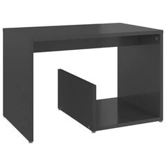 Sivupöytä korkeakiilto harmaa 59x36x38 cm lastulevy hinta ja tiedot | Sohvapöydät | hobbyhall.fi