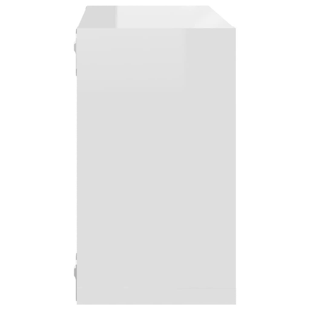 Kuutioseinähyllyt 4 kpl korkeakiilto valkoinen 26x15x26 cm hinta ja tiedot | Hyllyt | hobbyhall.fi