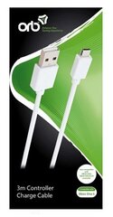 ORB Charge Cable - White, 3m (Xbox One) hinta ja tiedot | Kaapelit ja adapterit | hobbyhall.fi