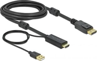 Delock 85965, DisplayPort, 3 m hinta ja tiedot | Kaapelit ja adapterit | hobbyhall.fi