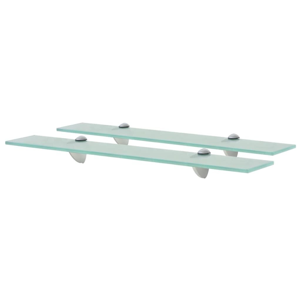 Kelluvat hyllyt 2 kpl lasi 60x10 cm 8 mm hinta ja tiedot | Hyllyt | hobbyhall.fi