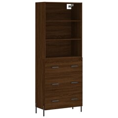 Kaappi ruskea tammi 69,5x34x180 cm tekninen puu hinta ja tiedot | Lipastot | hobbyhall.fi