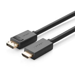 Ugreen HDMI-kaapeli – DisplayPort 4K 30 Hz 28 AWG, 3 m (DP101 10203). hinta ja tiedot | Kaapelit ja adapterit | hobbyhall.fi