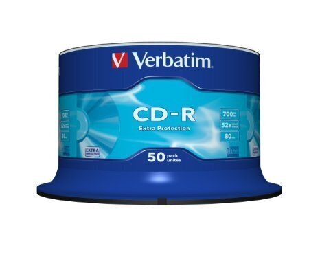 Verbatim CD-levyt CD-R 52x Lisäsuojaus, 50 kpl hinta ja tiedot | Vinyylilevyt, CD-levyt, DVD-levyt | hobbyhall.fi