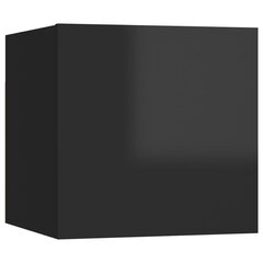 Seinäkiinnitettävä TV-taso korkeakiillto musta 30,5x30x30cm hinta ja tiedot | TV-tasot | hobbyhall.fi