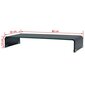 TV-taso/monitorikorkeus, musta lasi, 80x30x13 cm hinta ja tiedot | TV-tasot | hobbyhall.fi