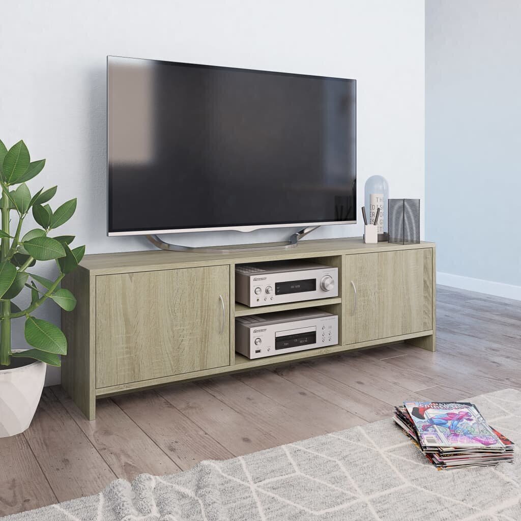 TV-taso Sonoma tammi 120x30x37,5 cm lastulevy hinta ja tiedot | TV-tasot | hobbyhall.fi