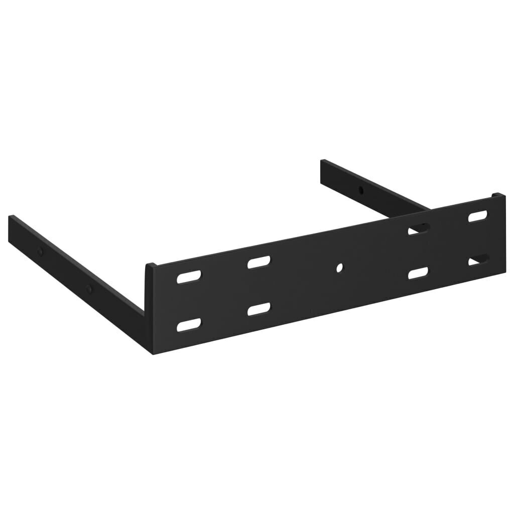 Kelluvat seinähyllyt 4 kpl korkeak. musta 23x23,5x3,8 cm MDF hinta ja tiedot | Hyllyt | hobbyhall.fi