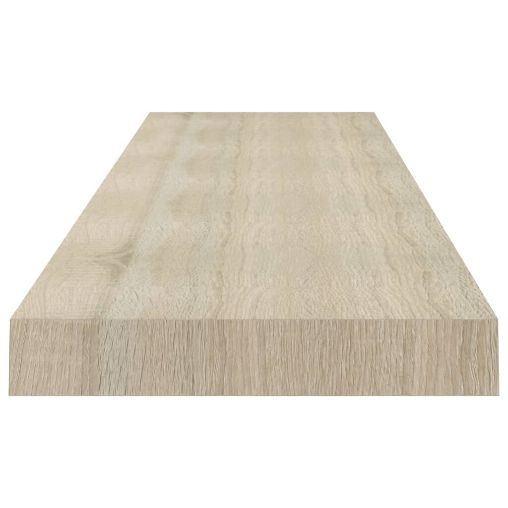 Kelluvat seinähyllyt 4 kpl tammi 120x23,5x3,8 cm MDF hinta ja tiedot | Hyllyt | hobbyhall.fi