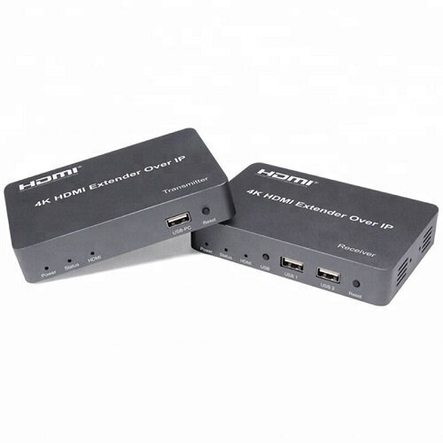 HDMI-laajennus (jatkolaite) jopa 150 m, 4K, KVM hinta ja tiedot | Kaapelit ja adapterit | hobbyhall.fi