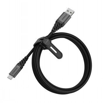 OTTERBOX PREMIUM CABLE USB A - USB-C, 2M, BLACK hinta ja tiedot | Kaapelit ja adapterit | hobbyhall.fi