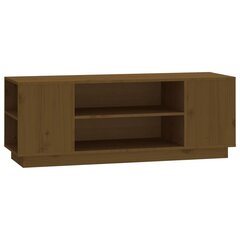 TV-taso hunajanruskea 110x35x40,5 cm täysi mänty hinta ja tiedot | TV-tasot | hobbyhall.fi