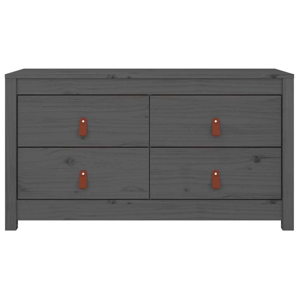 Senkki harmaa 100x40x54 cm täysi mänty hinta ja tiedot | Olohuoneen kaapit ja lipastot | hobbyhall.fi