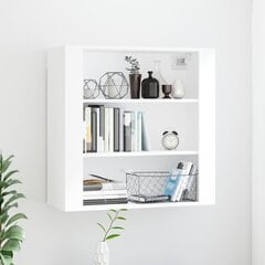 Seinäkaappi valkoinen 80x33x80 cm tekninen puu hinta ja tiedot | Olohuoneen kaapit ja lipastot | hobbyhall.fi