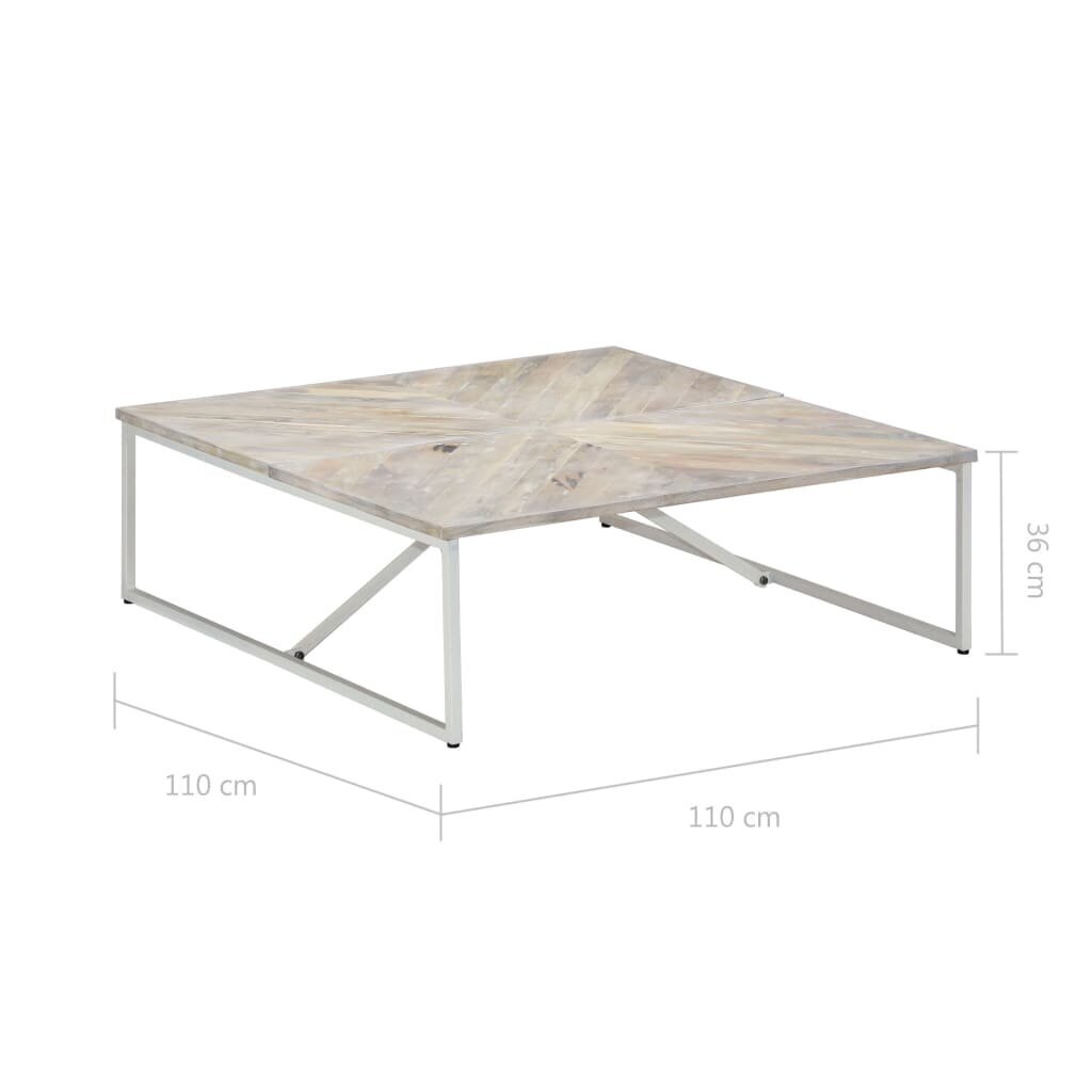 Sohvapöytä 110x110x36 cm mangopuu hinta ja tiedot | Sohvapöydät | hobbyhall.fi